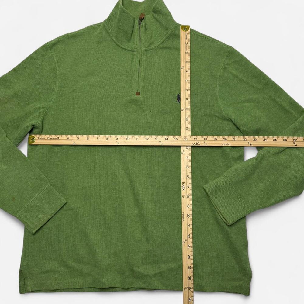 Polo Ralph Lauren Green Quarter Zip Sweater Size L - Picture 7 of 7